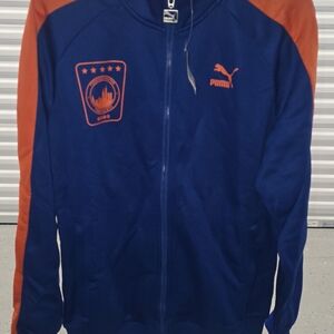 Puma Men's Blue and Orange NYC Track Suit Size Small New W/tags